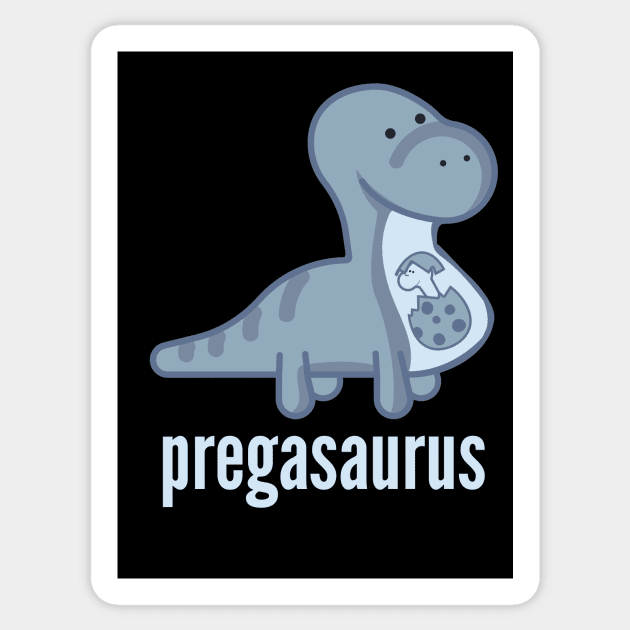 Pregasaurus Shirt - Funny Pregnancy Announcement T-Shirt Sticker by DoggyStyles